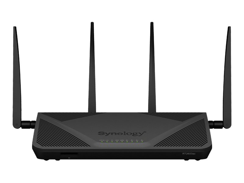 Synology RT2600ac - - Wireless Router - 4-Port-Switch - 1GbE - WAN-Ports: 2 - Wi-Fi 5