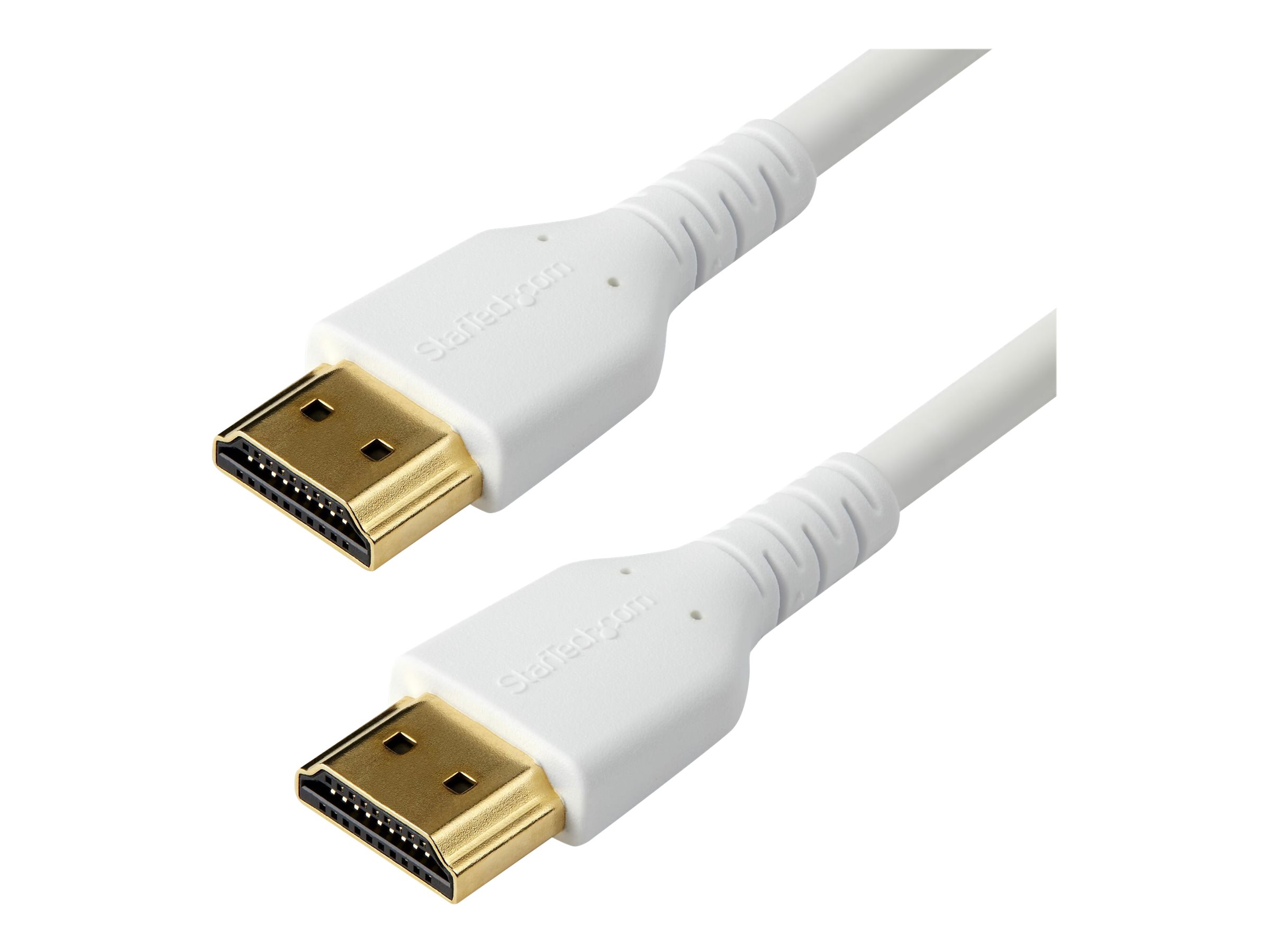 StarTech.com RHDMM1MPW HDMI Kabel (4K 60Hz, 1m, High Speed, HDMI 2.0, TPE- Kabel, mit Ethernet, robust, Aramidfaser) weiss - Pre