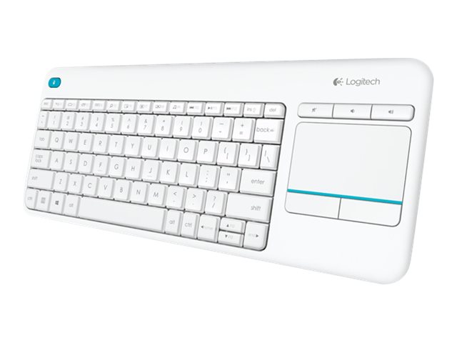 Logitech Wireless Touch Keyboard K400 Plus - Tastatur - kabellos - 2.4 GHz - US International - weiss