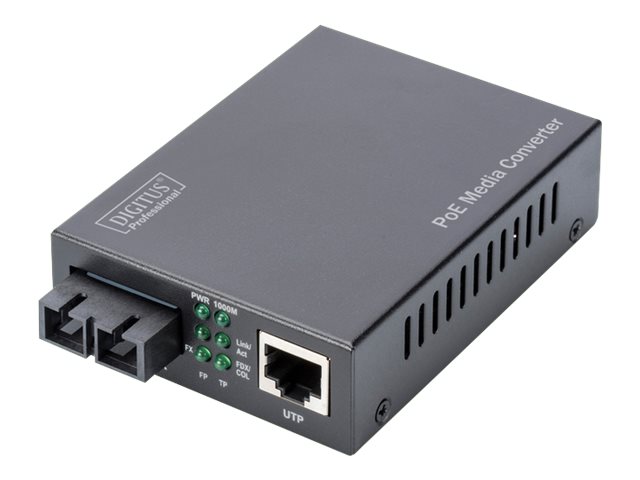 DIGITUS Professional DN-82150 - Medienkonverter - 1GbE - 10Base-T, 1000Base-SX, 100Base-TX, 1000Base-T - RJ-45 / SC multi-mode -