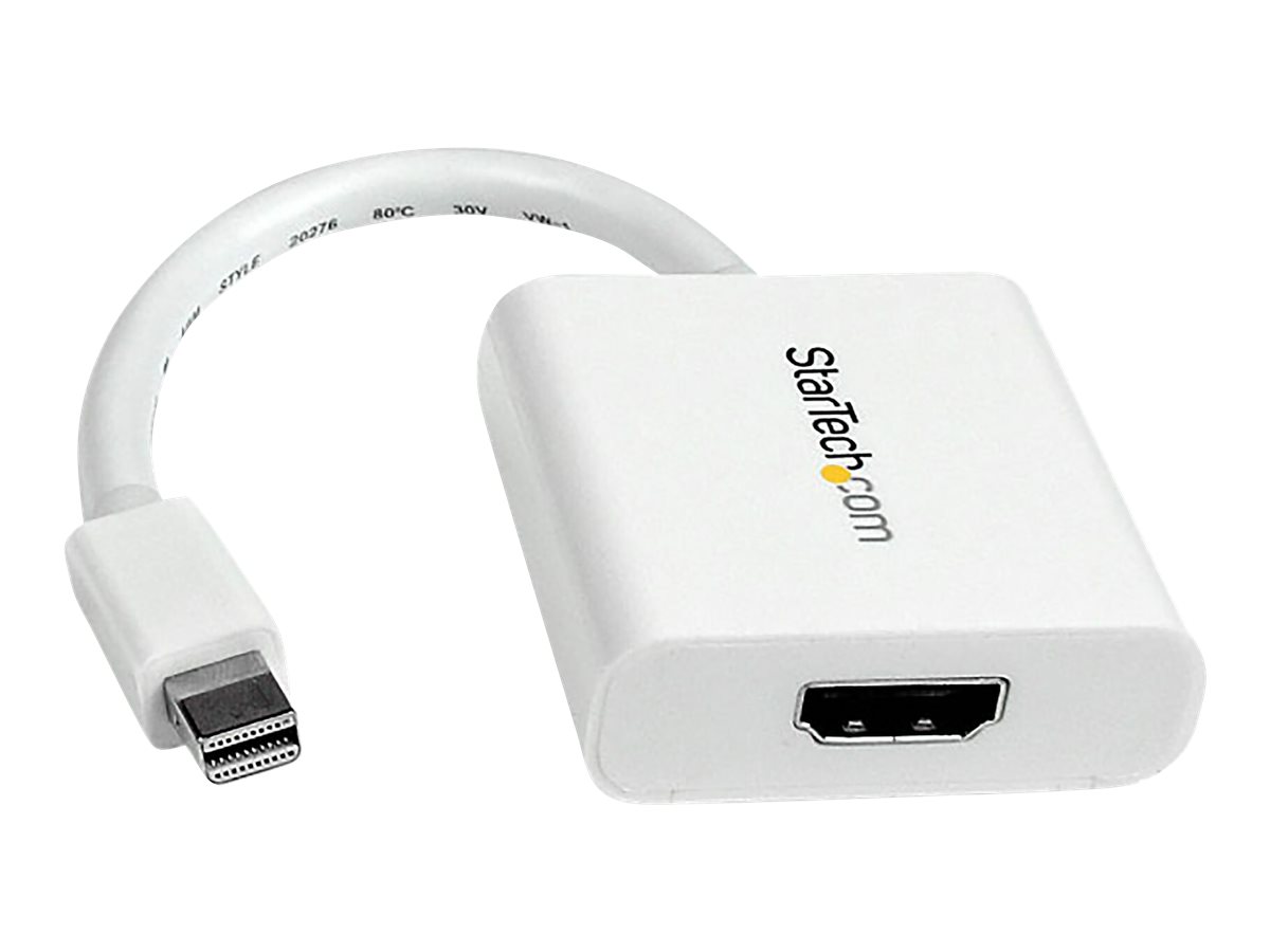 StarTech.com Mini DisplayPort auf HDMI Adapter - mDP zu HDMI (Stecker/Buchse) Konverter - 1920x1200 - Weiss - Videoadapter - Min