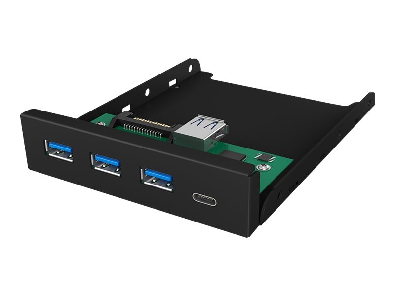 ICY BOX IB-HUB1418-i3 - Hub - 3 x SuperSpeed USB 3.0 + 1 x USB-C - Plugin-Modul