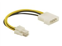 Delock - Adapter fr Power Connector - 4 PIN ATX12V (M) zu 4-Pin interner Netzanschluss (12 V) (M) - 15 cm