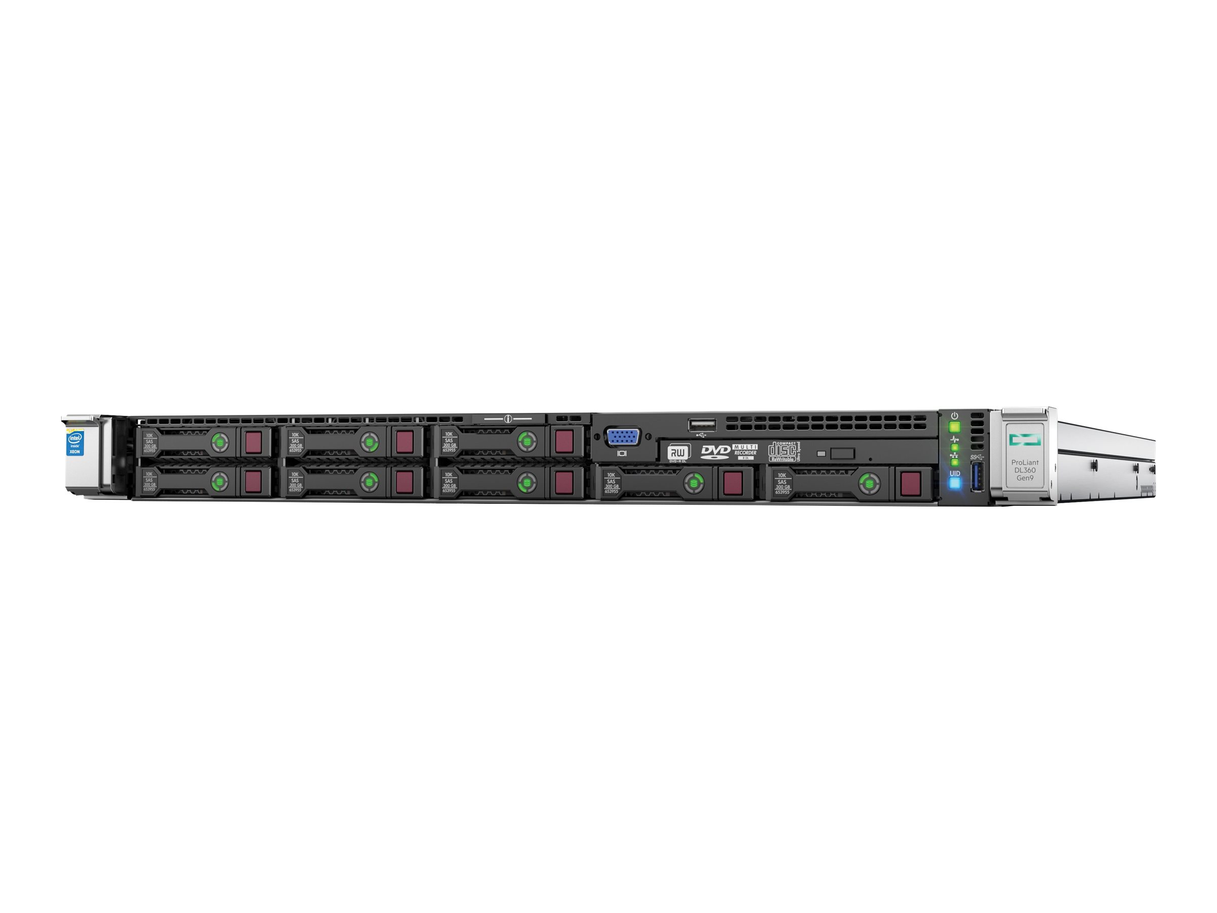 HPE ProLiant DL360 Gen9 Base - Server - Rack-Montage - 1U - zweiweg - 1 x Xeon E5-2630V4 / 2.2 GHz