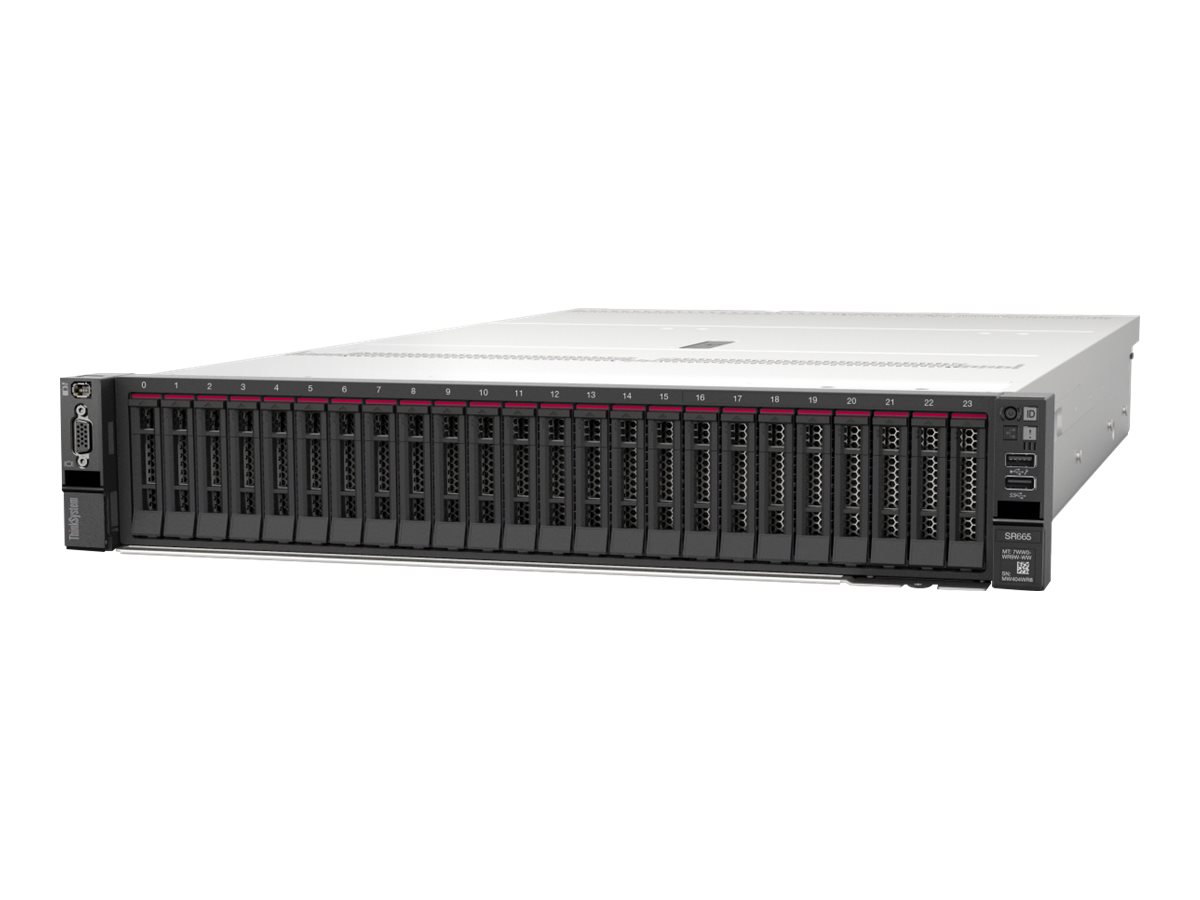 Lenovo ThinkSystem SR665 7D2V - Server - Rack-Montage - 2U - zweiweg - 1 x EPYC 7303 / 2.4 GHz