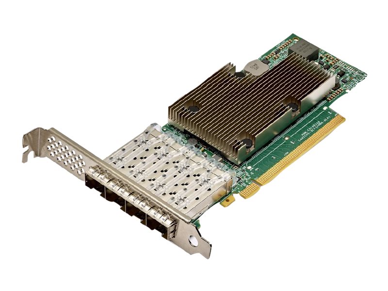 Broadcom BCM57504 - Netzwerkadapter - PCIe 4.0 x16 - 10Gb Ethernet / 25Gb Ethernet SFP28 x 4 - fr Apollo 4200 Gen10; ProLiant D