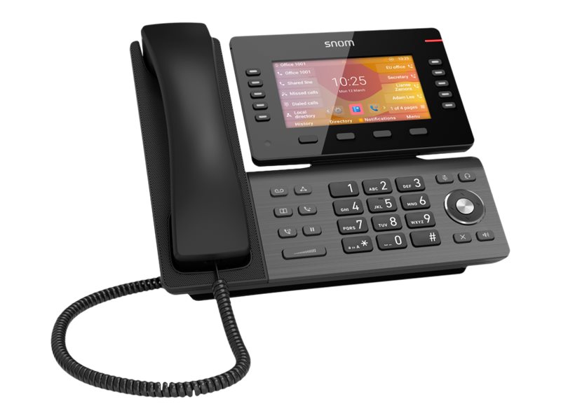 snom D865 - VoIP-Telefon - mit Bluetooth-Schnittstelle mit Rufnummernanzeige - fnfwegig Anruffunktion - SIP, RTCP, RTP, SRTP, S