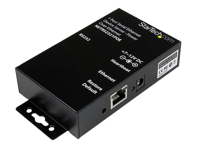 StarTech.com 1 Port RS232 Seriell Ethernet Geräteserver - Seriell over IP Geräteserver Adapter - PoE Power over Ethernet - Gerät