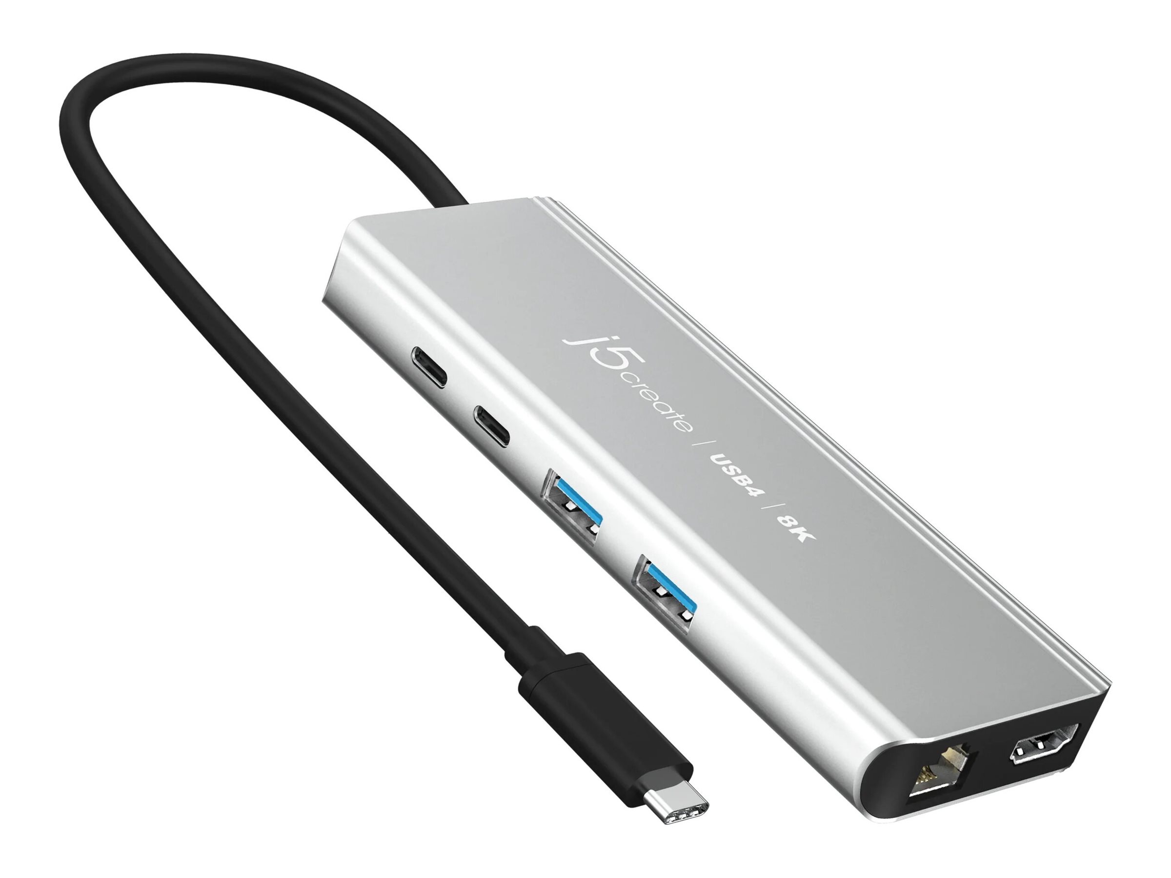 j5create JCD403-N - Dockingstation - USB-C / USB4 / Thunderbolt 3 / Thunderbolt 4 - HDMI - 1GbE, 2.5GbE