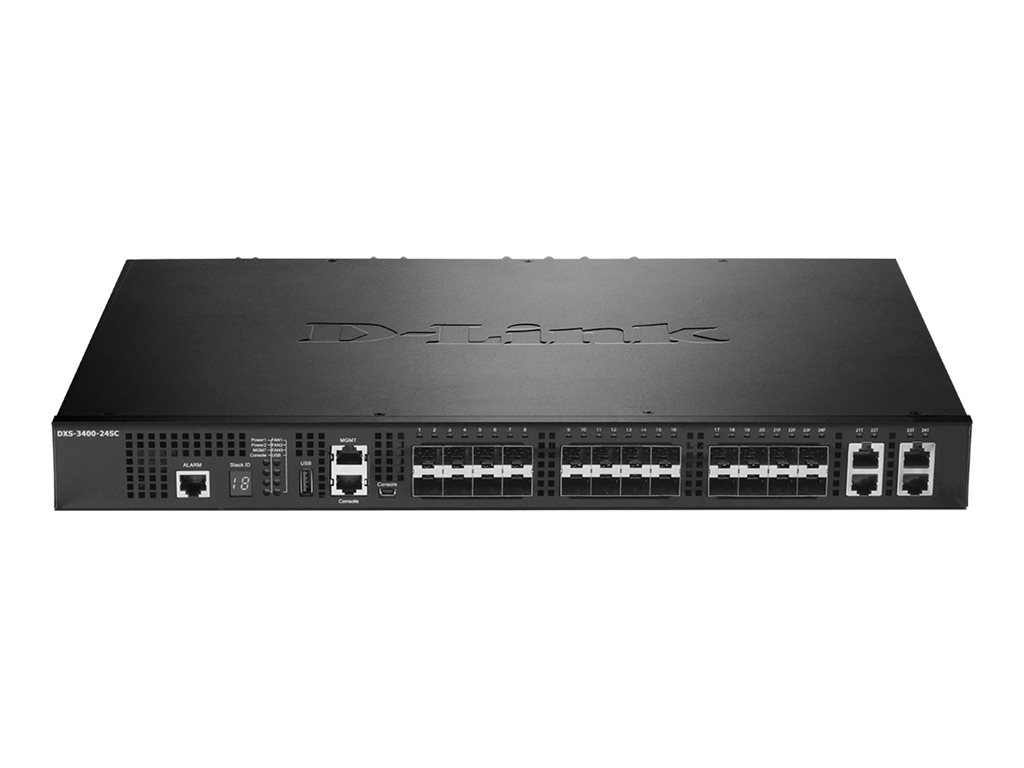 D-Link DXS 3400-24SC - Switch - L3 Lite - managed - 20 x 10 Gigabit SFP+ + 4 x C 10 G-Bit SFP+ - Desktop, an Rack montierbar