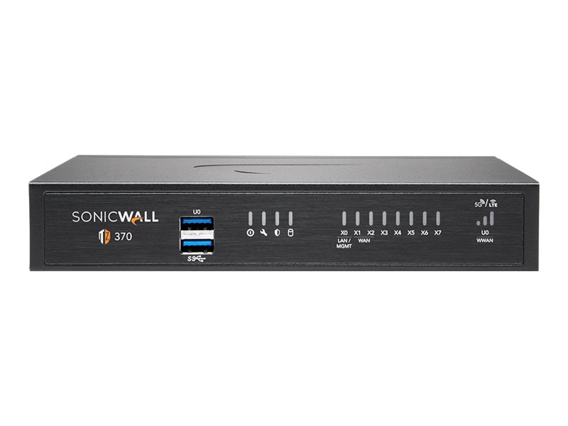 SonicWall TZ370 - Essential Edition - Sicherheitsgerät - mit 1 Jahr TotalSecure - GigE - Desktop