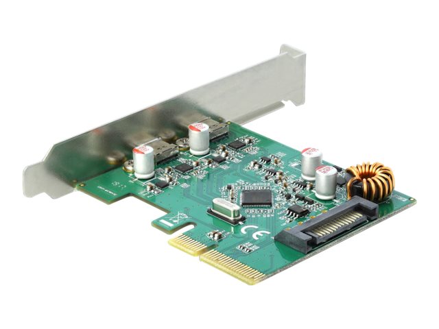 DeLOCK PCI Express x4 Card to 2 x external SuperSpeed USB 10 Gbps (USB 3.1 Gen 2) USB Type-C female - USB-Adapter - PCIe 3.0 x4 