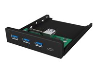 ICY BOX IB-HUB1418-i3 - Hub - 3 x SuperSpeed USB 3.0 + 1 x USB-C - Plugin-Modul