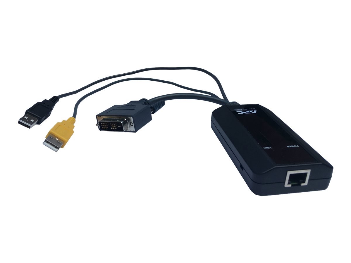 APC KVM 2G SERVER MODULE, DVI WITH VIRTUAL MEDIA AND CAC - KVM-Extender - USB - TAA-konform - für P/N: KVM0108A, KVM0116A, KVM02