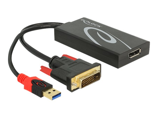 DeLOCK - Videokonverter - DVI - DisplayPort - Schwarz - retail