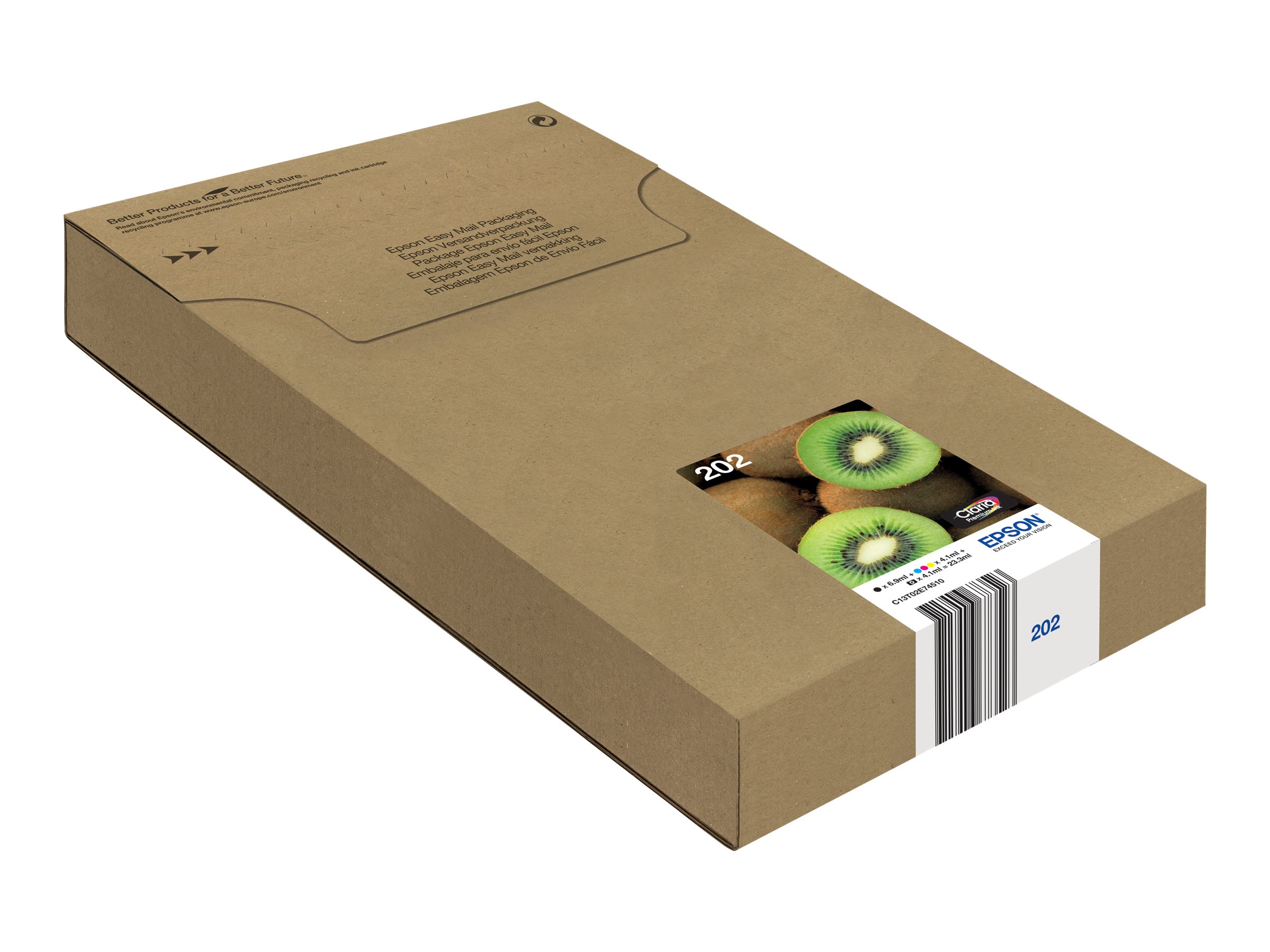 Epson 202 Multipack Easy Mail Packaging - 5er-Pack - 23.3 ml - Schwarz, Gelb, Cyan, Magenta, Photo schwarz - Original - Box