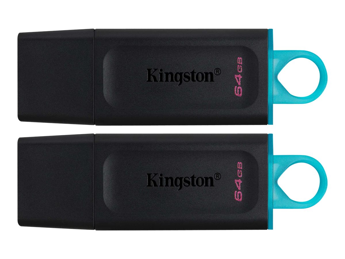 Kingston DataTraveler Exodia - USB-Flash-Laufwerk - 64 GB - USB 3.2 Gen 1 (Packung mit 2)
