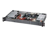 Supermicro SC504 203B - Rack-Montage - 1U - Mini-ITX - nicht Hot-Swap-fhig 200 Watt - Schwarz