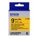 Epson LabelWorks LK-3YBW - Stark klebend - Schwarz auf Gelb - Rolle (9 cm x 9 m) 1 Kassette(n) Etikettenband - fr LabelWorks LW