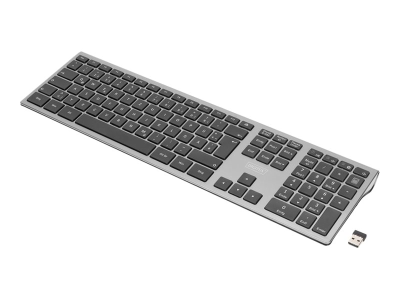 DIGITUS - Tastatur - kabellos - 2.4 GHz - QWERTZ - Deutsch