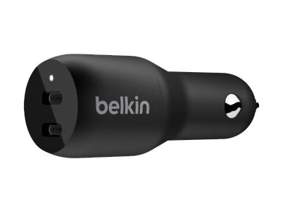 Belkin BOOST CHARGE Dual Charger - Auto-Netzteil - 36 Watt - 2 Ausgabeanschlussstellen (USB-C) - Schwarz