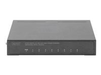 DIGITUS DN-80066 - Switch - gigabit ethernet, metal housing - unmanaged - 8 x 10/100/1000 - Desktop, wandmontierbar