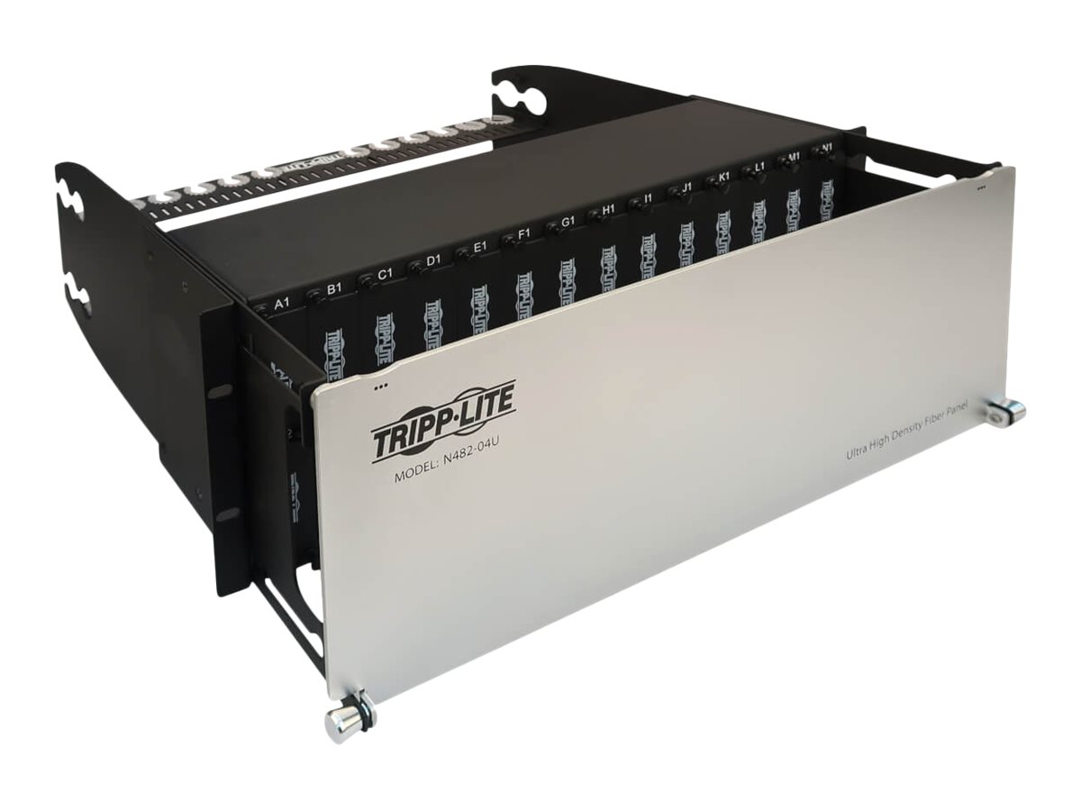 Tripp Lite Enclosure for 28 High-Density Fiber Cassettes, 4U - Netzwerkgertegehuse - Schwarz, Silber - 4U - 48.3 cm (19