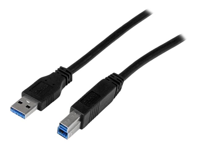 StarTech.com 2m zertifiziertes USB 3.0 SuperSpeed Kabel A auf B - Schwarz - USB 3 Anschlusskabel - Stecker/Stecker - USB-Kabel -