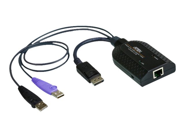 ATEN KA7169 DisplayPort USB Virtual Media KVM Adapter Cable with Smart Card Reader (CPU Module) - KVM-/Audio-/USB-Extender