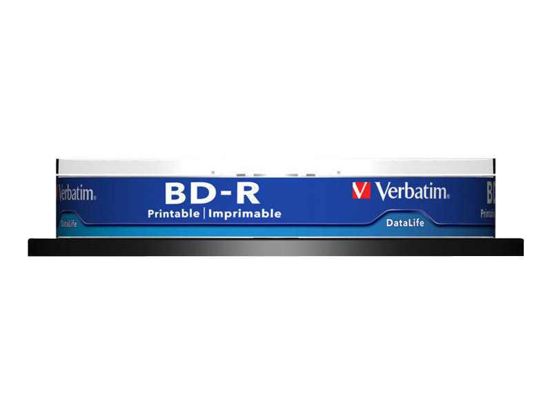 Verbatim DataLife - 10 x BD-R - 25 GB 6x - mit Tintenstrahldrucker bedruckbare Oberflche - Spindel