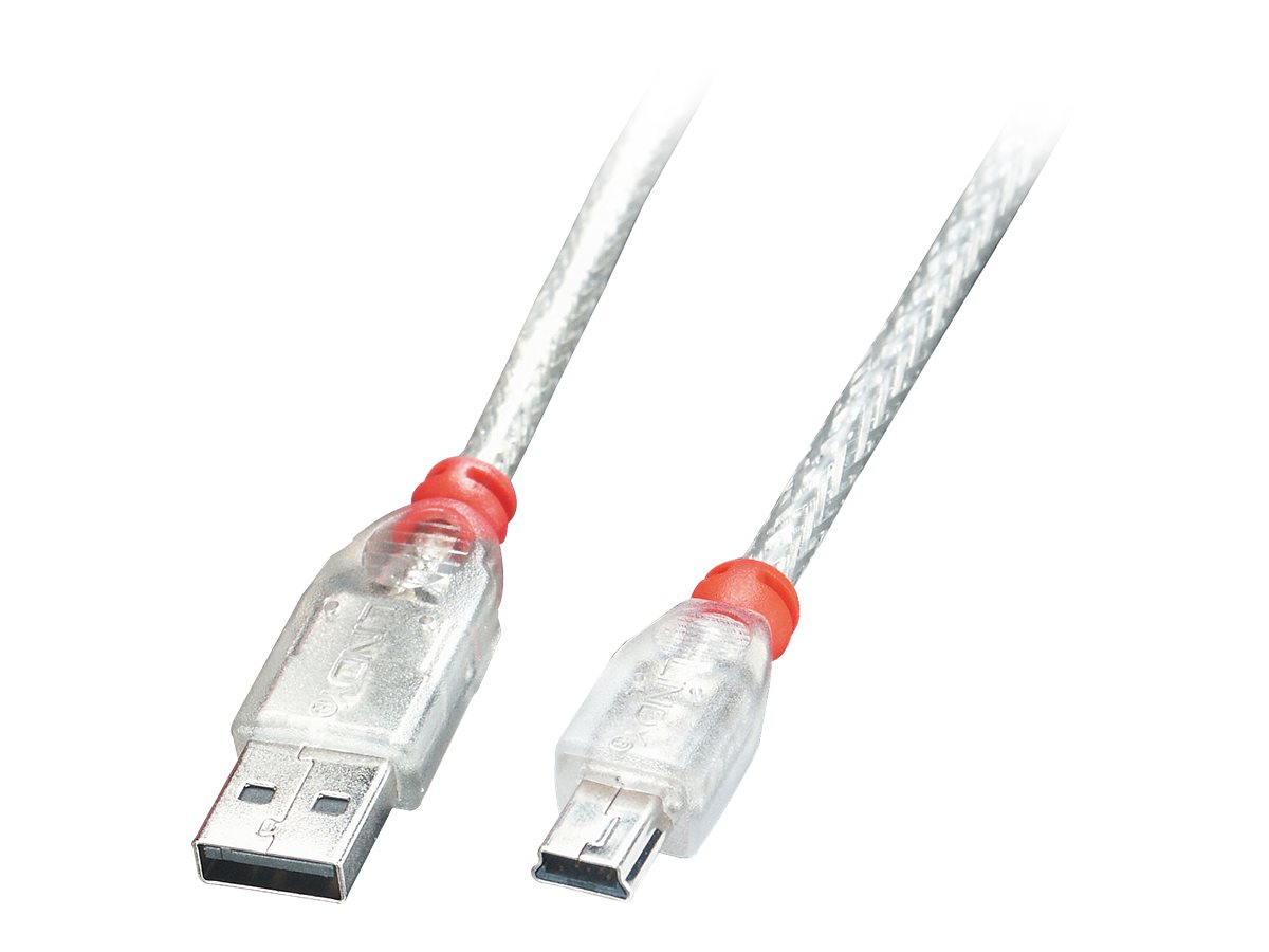 Lindy - USB-Kabel - USB (M) zu Mini-USB, Typ B (M) - USB 2.0 - 1 m - geformt