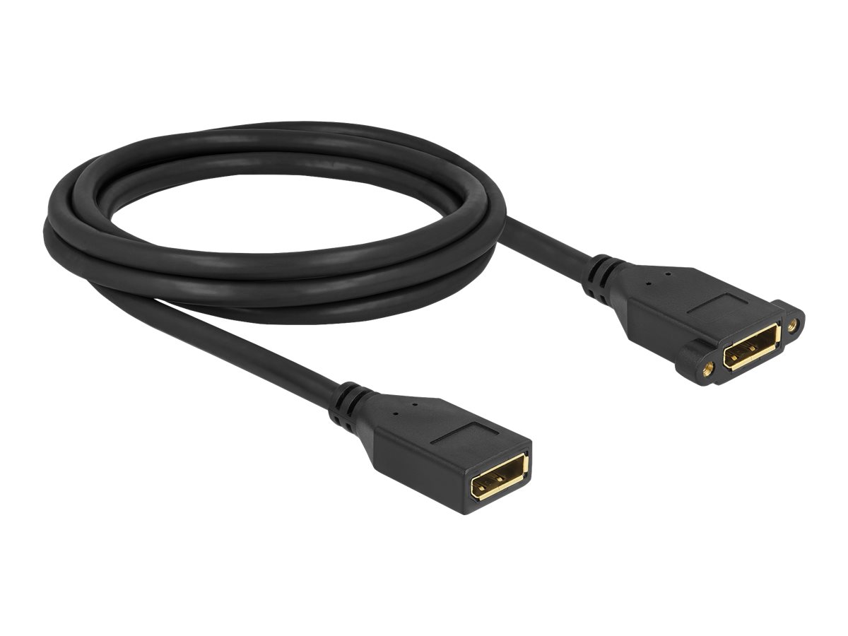 Delock - DisplayPort-Kabel - DisplayPort (W) zu DisplayPort (W) Paneel montierbar - DisplayPort 1.2 - 2 m - untersttzt 4K 60 Hz
