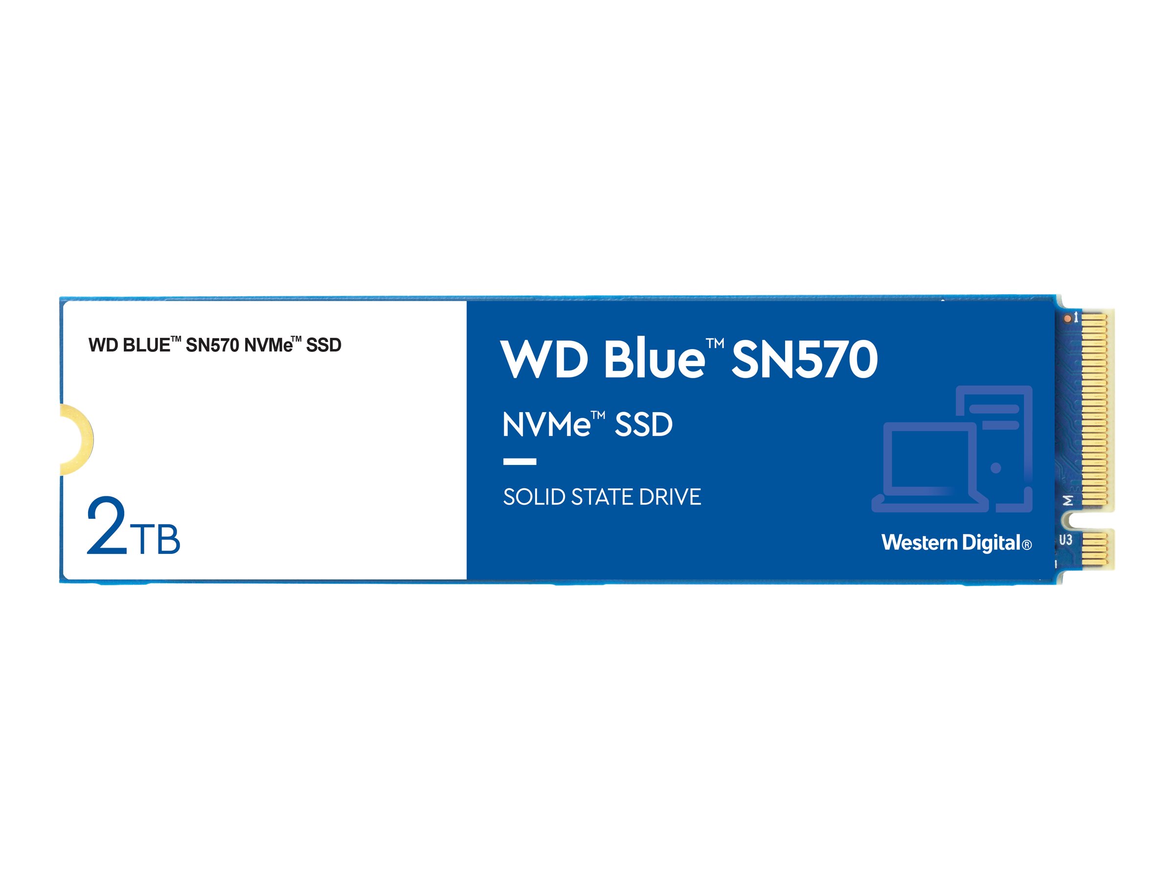 WD Blue SN570 NVMe SSD WDS200T3B0C - SSD - 2 TB - intern - M.2 2280 - PCIe 3.0 x4 (NVMe)