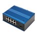 DIGITUS DN-651137 - Switch - industriell - unmanaged - 8 x 10/100/1000 (PoE) + 1 x Gigabit SFP (Uplink) - an DIN-Schiene montier