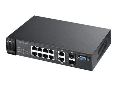 Zyxel ES3500-8PD - Switch - managed - 8 x 10/100 + 2 x Kombi-Gigabit-SFP - Desktop, an Rack montierbar