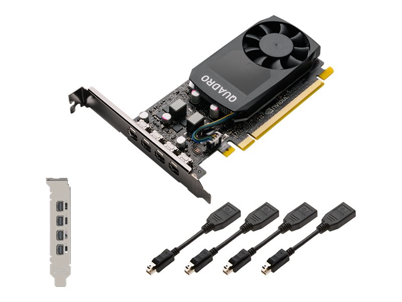 NVIDIA Quadro P620 - Grafikkarten - Quadro P620 - 2 GB GDDR5 - PCIe 3.0 x16 Low-Profile - 4 x Mini DisplayPort