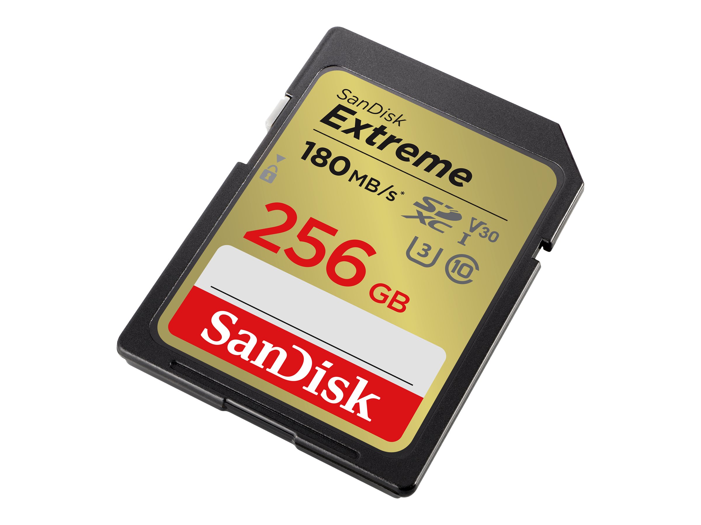 SanDisk Extreme - Flash-Speicherkarte - 256 GB - Video Class V30 / UHS-I U3 / Class10 - SDHC UHS-I