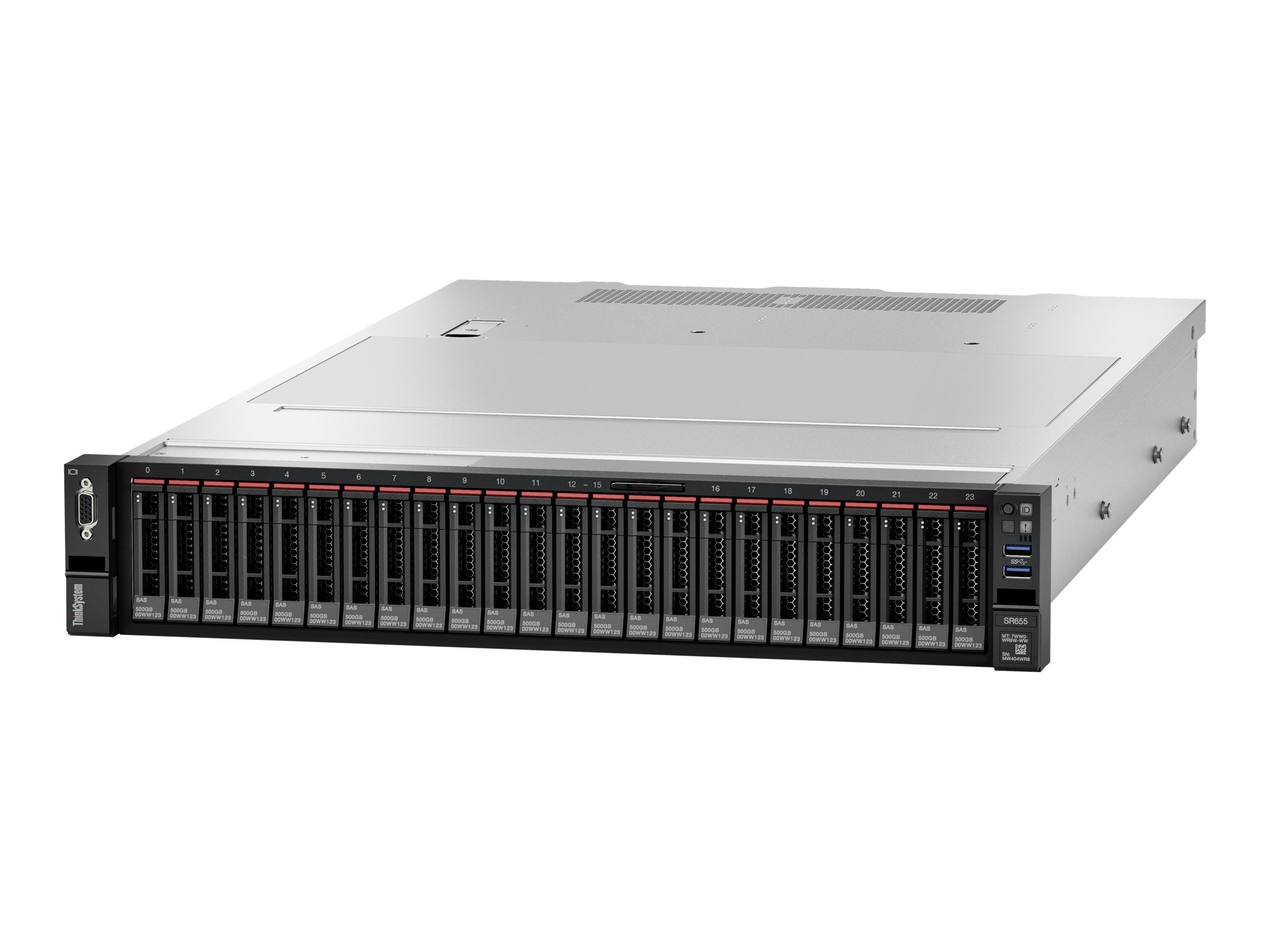 Lenovo ThinkSystem SR655 7Z01 - Server - Rack-Montage - 2U - 1-Weg - 1 x EPYC 7502P / 2.5 GHz