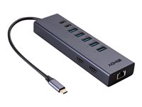 LINDY DST-Mini Duo - Dockingstation - fr Smartphone, Tablet, Laptop - USB-C / Thunderbolt 3 / Thunderbolt 4 - 2 x HDMI - GigE
