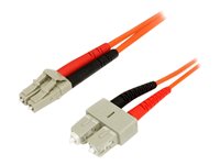 StarTech.com 2m Fiber Optic Cable - Multimode Duplex 62.5/125 - LSZH - LC/SC - OM1 - LC to SC Fiber Patch Cable (FIBLCSC2)