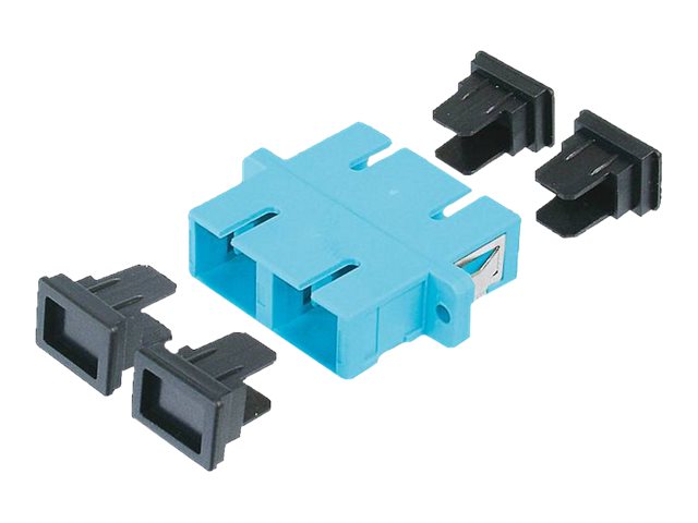DIGITUS - Netzwerkkoppler - SC multi-mode (W) zu SC multi-mode (W) - Glasfaser - Aquamarin