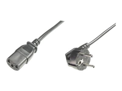ASSMANN - Stromkabel - power IEC 60320 C13 zu power CEE 7/7 (M) - Wechselstrom 250 V - 75 cm - 90 Stecker, geformt
