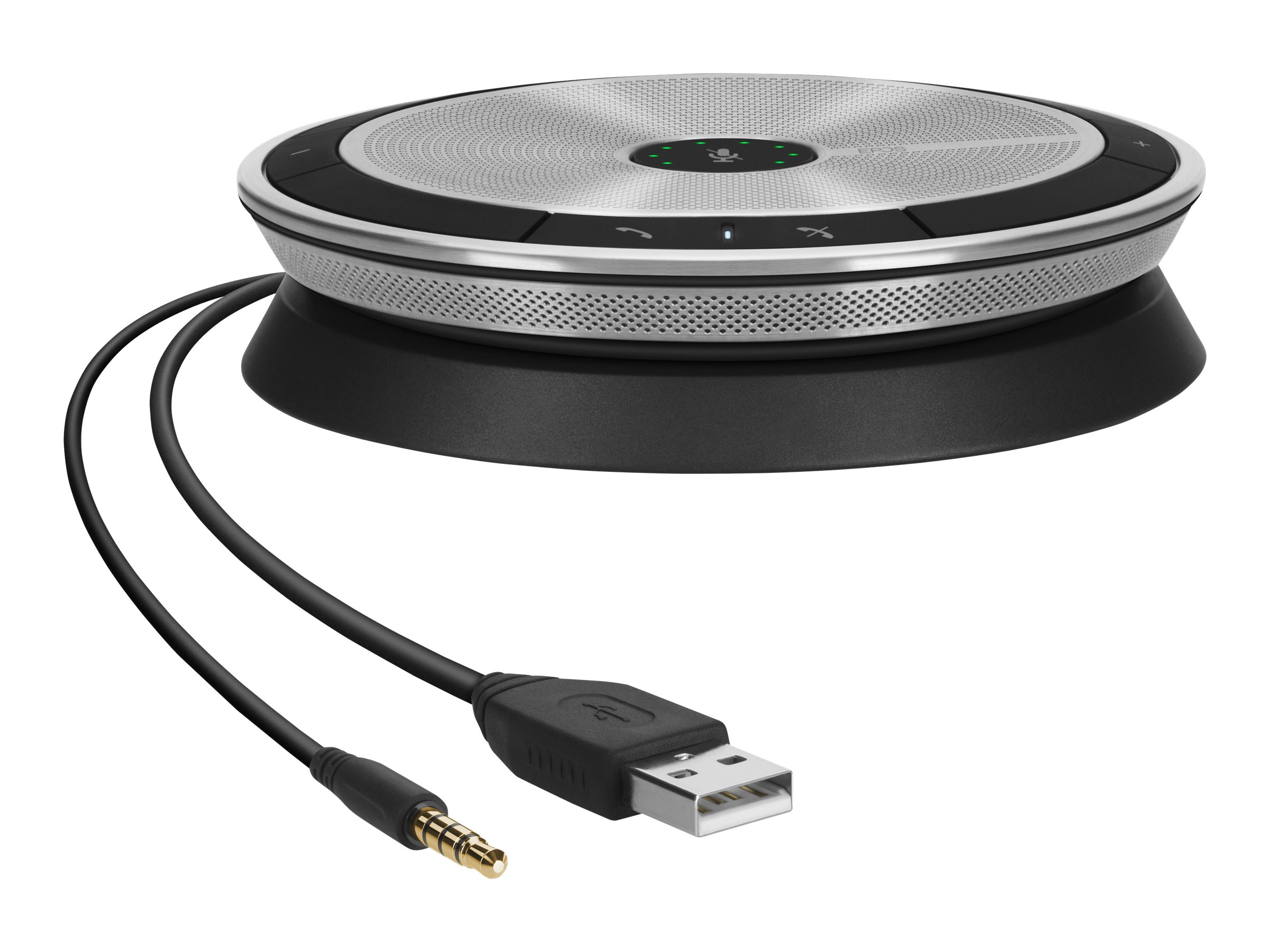 EPOS EXPAND SP 20 - Smarte Freisprecheinrichtung - kabelgebunden - USB, 3,5 mm Stecker - Schwarz, Silber - Zertifiziert fr Skyp