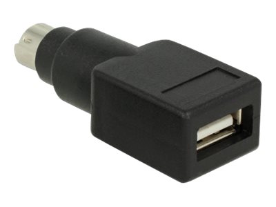 Delock - Tastatur- / Maus-Adapter - PS/2 (M) zu USB (W) - Schwarz
