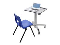 Ergotron LearnFit Short - Sitz-/ Stehtisch - mobil - rechteckig - Grau, Silber