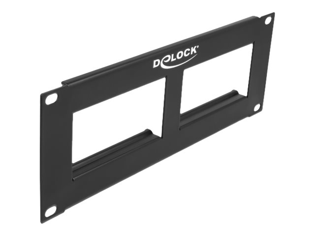 Delock - Patch Panel - Rack montierbar - Schwarz - 2U - 25.4 cm (10