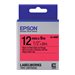Epson LabelWorks LK-4RBP - Schwarz auf rot - Rolle (1,2 cm x 9 m) 1 Kassette(n) Etikettenband - fr LabelWorks LW-1000, 300, 400