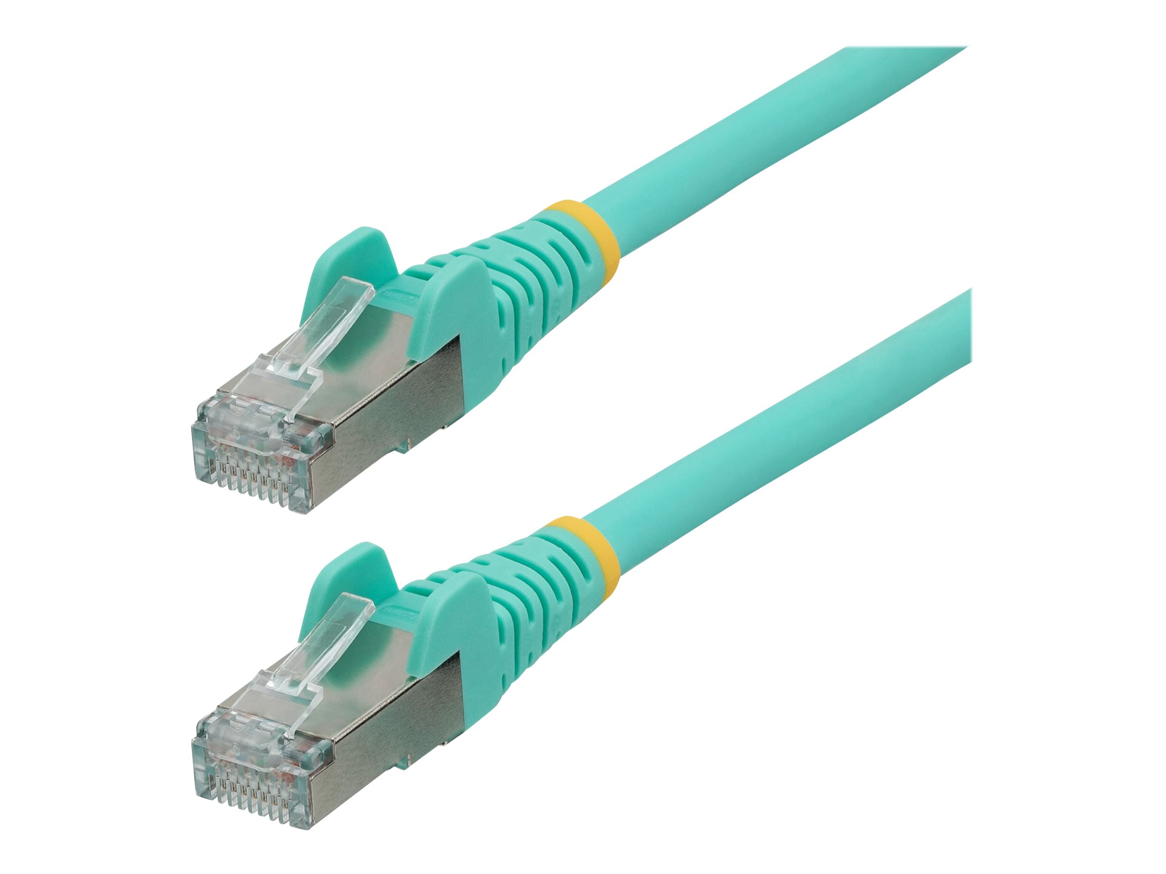 StarTech.com 5m CAT6a Ethernet Cable - Aqua - Low Smoke Zero Halogen (LSZH) - 10GbE 500MHz 100W PoE++ Snagless RJ-45 w/Strain Re