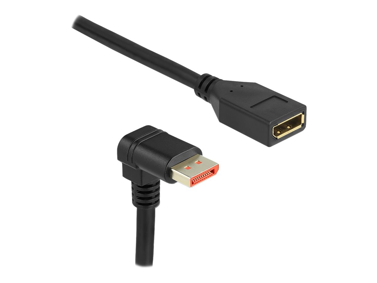 Delock - DisplayPort-Verlngerungskabel - DisplayPort (M) nach unten abgewinkelt zu DisplayPort (W) - DisplayPort 1.4 - 3 m - un