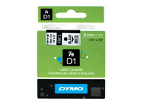DYMO D1 - Polyester - selbstklebend - Schwarz auf Weiss - Rolle (0,6 cm x 7 m) 1 Kassette(n) Etikettenband - fr LabelMANAGER 10